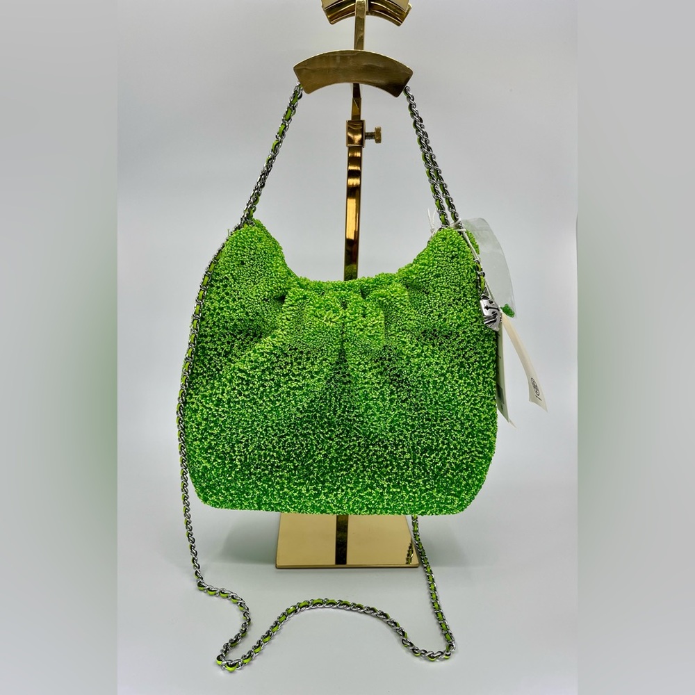 Tory Burch x BonBon Sugared Apple Embellished Mini Fleming Hobo